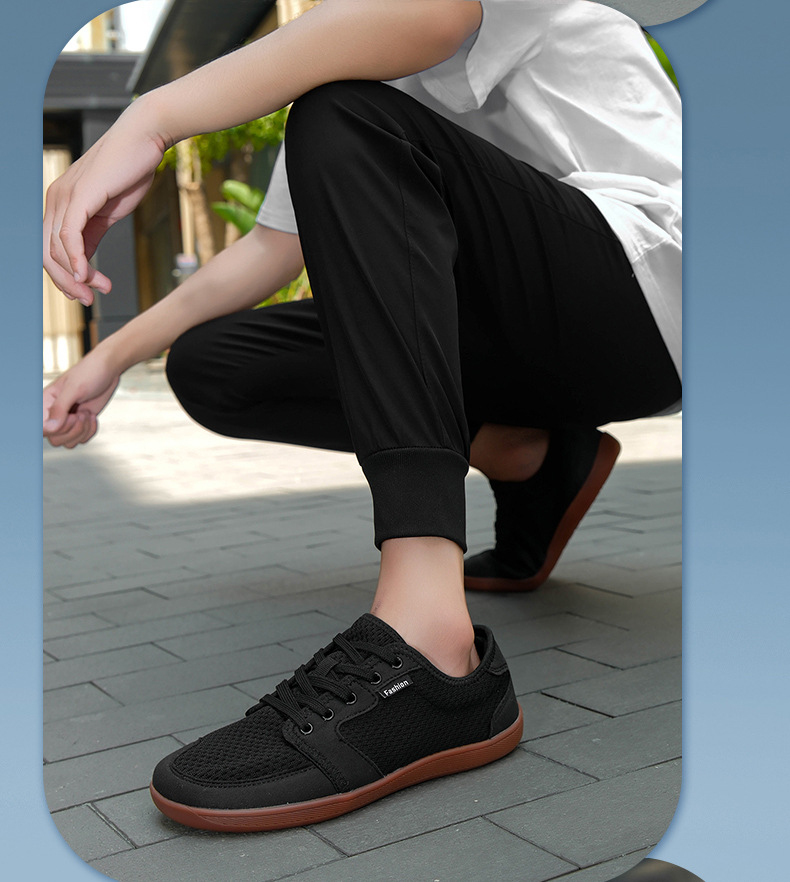 Trendy Moral Training Board Shoes For Men, Mesh Breathable Versatile Sports Casual Shoes, Outdoor Wide-toe Shoes_vogvips.com
