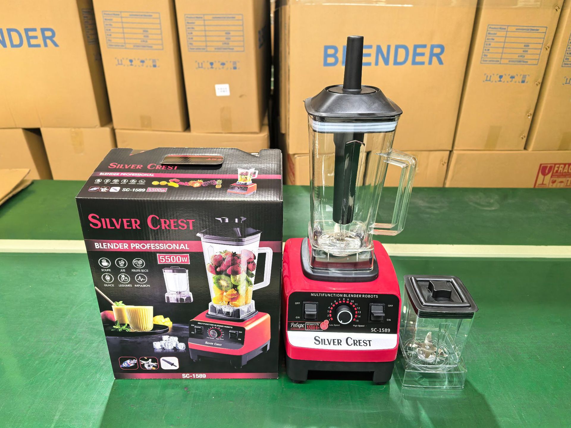 SC1589 Model Blender 4500W Yüksek Güç 2in1 Çift Bardak Meyve Sıkacağı Karıştırıcı Özelleştirilebilir