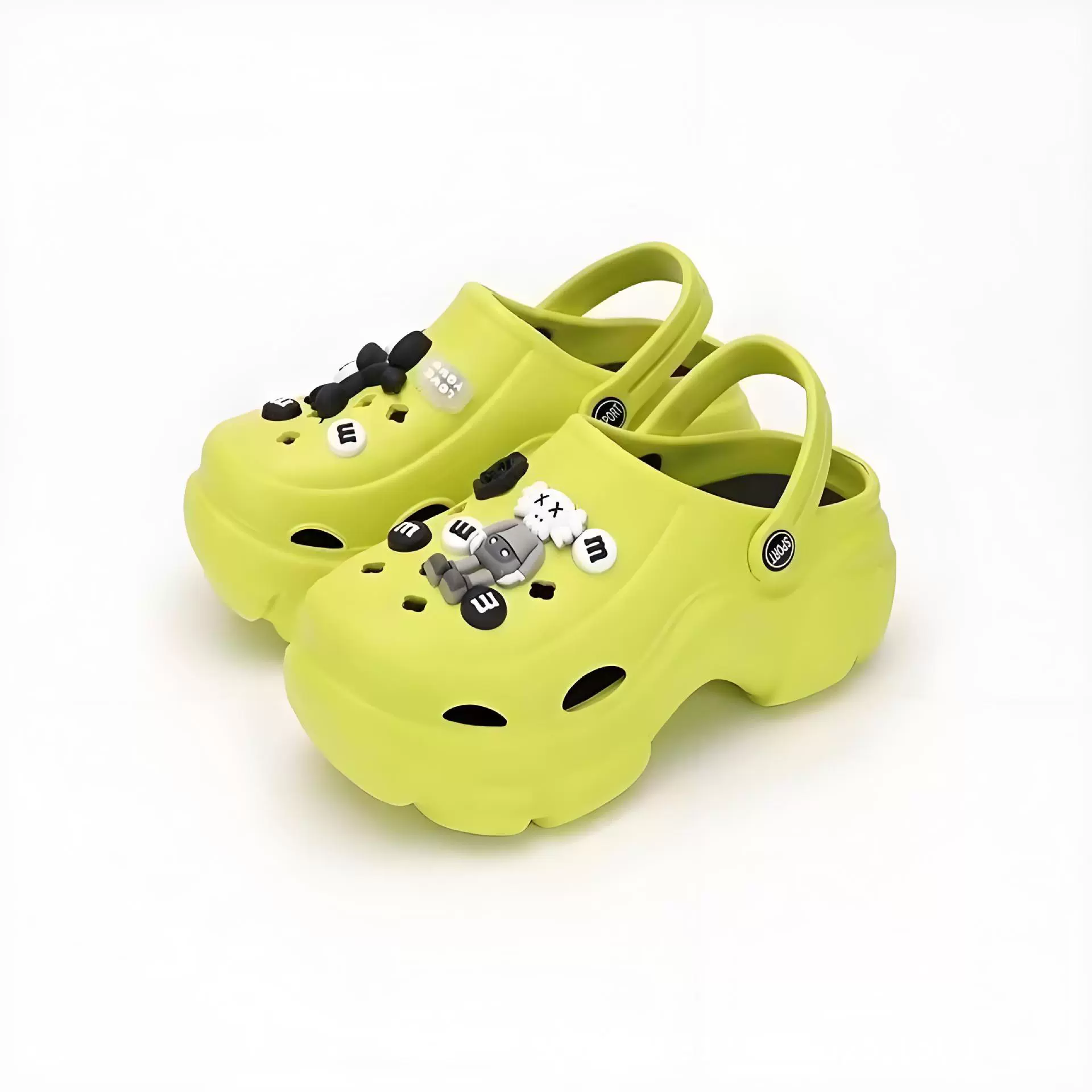 定制厚底增高洞洞鞋女士EVA懒人拖鞋轻便溯溪防滑包头后空凉鞋