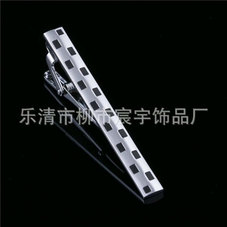 Professional Suit Men's Business tie clip tie Accessories Black and White tie clip tie clip