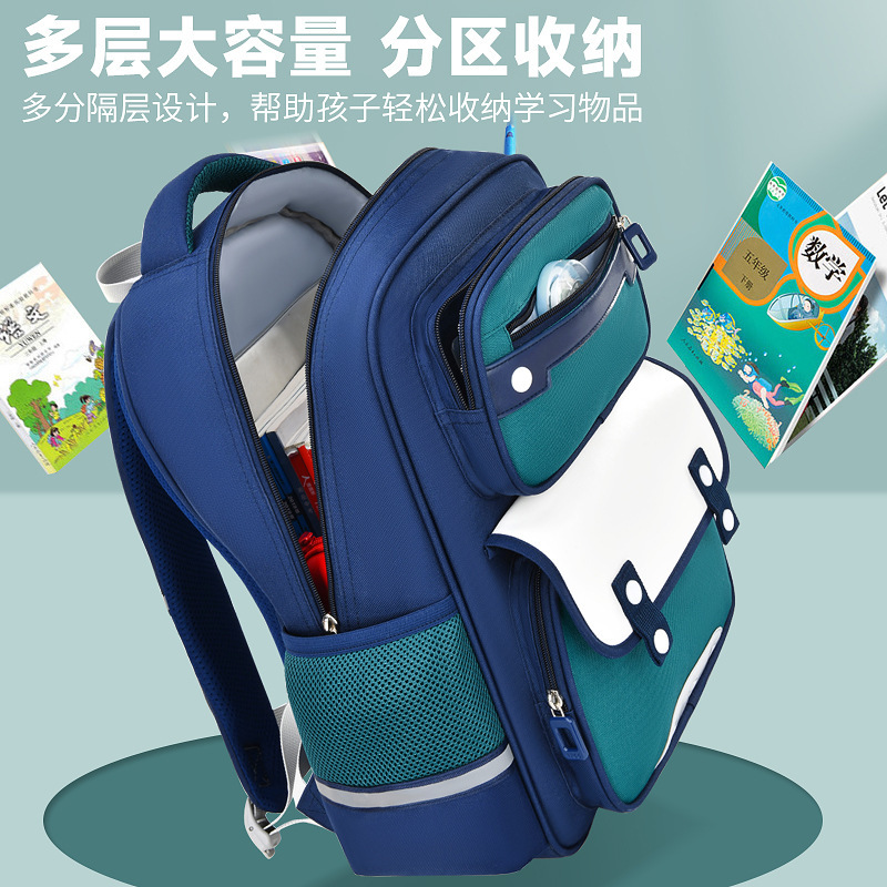 Niños transfronterizos estilo británico reducción de carga Impresión de dibujos animados de gran capacidad mochila niñas niños Escuela Primaria estudiante mochila al por mayor