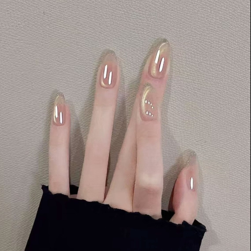 Cute and Gentle Style, Skin-Brightening Wearable Nails, Pure Handmade Wearable Nail Art Patches, 10-Piece Set, This Year's Hot-Selling Handmade Nails