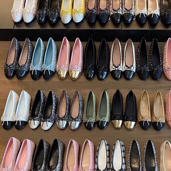 [New Colors in Stock] Tweed Style Flats Shoes for Women, Flats Shoes for Women, 2026 New Bow Ballet Shoes