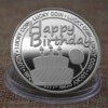 Silver three dimensional coins, metal badge, medal