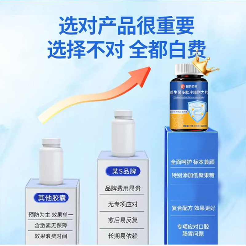 国药药材益生菌多肽沙棘片耐力片男女口臭口气异味|undefined
