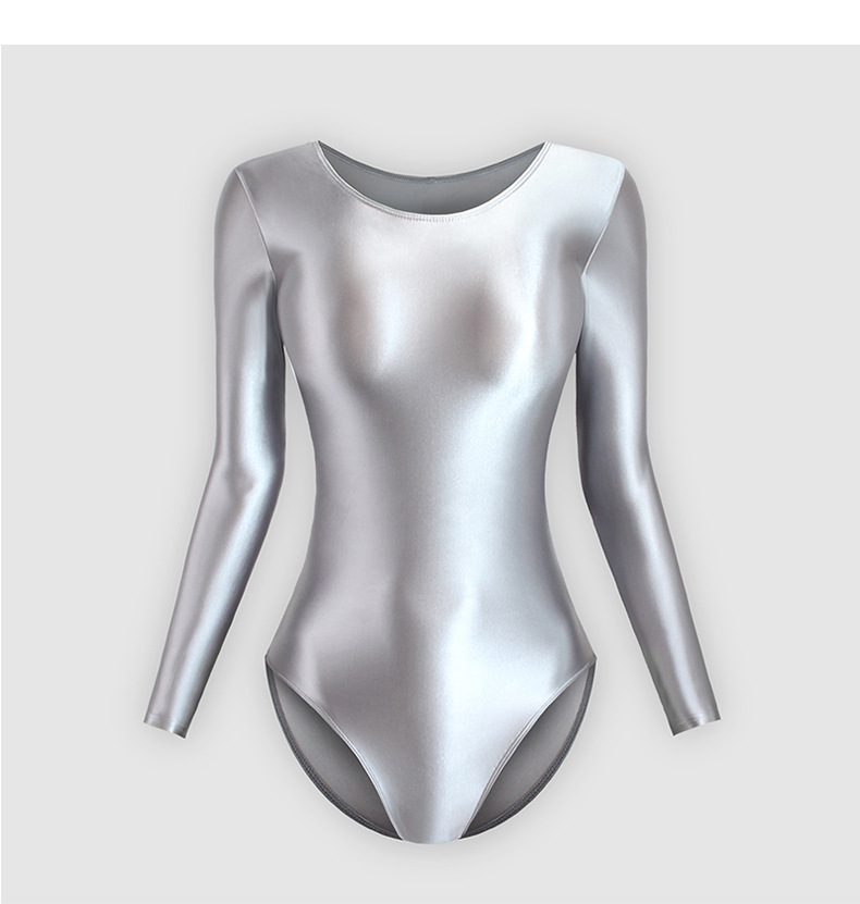 Yoga One-Piece Adult Slim Fit Long Sleeve Artistic Gymnastics Suit Bodysuit Glossy Shaping Ballet Dancewear_desvips.com