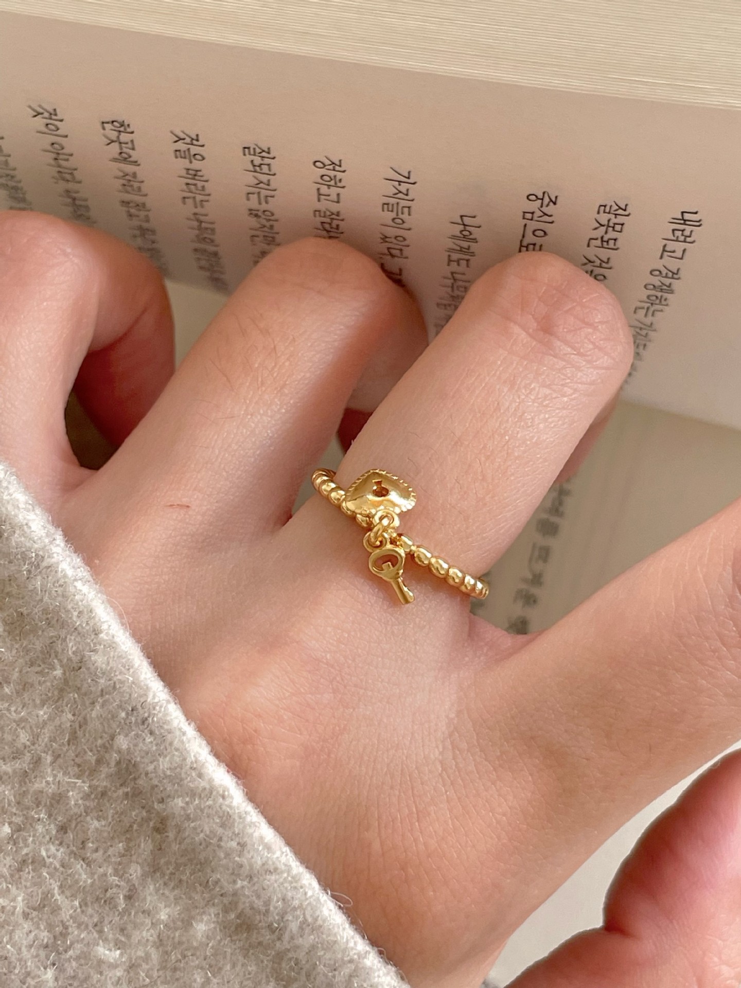 1g Weight 18K Gold Plated Plating Material Charm Rings, Open Rings Classification Adjustable Ring Size 1 Piece Quantity Daily Occasion 925 Sterling Silver Material Heart Shape, Key, Lock Pattern All Seasons Season Women's Gender Simple Style Style 18K Gold Plated 925 Sterling Silver Heart Shape Key Lock Charm Rings Open Rings 925 Sterling Silver Rings 5