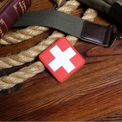 Wholesale PVC arm patches, soft shell patches, medical cross rescue morale arm patches, hook and loop fasteners