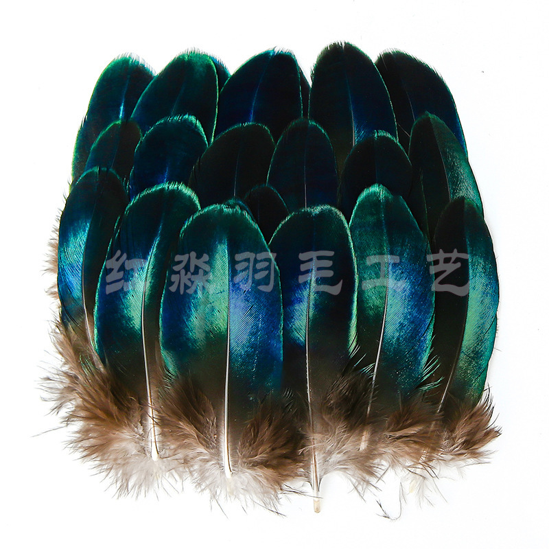 Peacock Feather Wings Large Blue Pieces DIY Imitation Jade Material Blue Clothing Accessories Materials Jewelry Feather Decoration