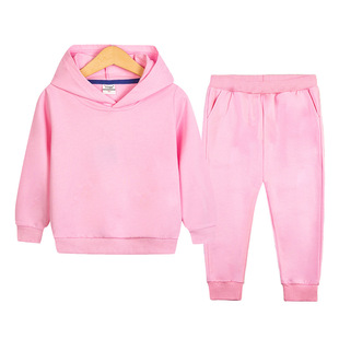 Men's and Women's Suit Spring and Autumn 2024 New Casual Children's Hooded Sweatshirt Autumn Sports Western Style Two-piece Set