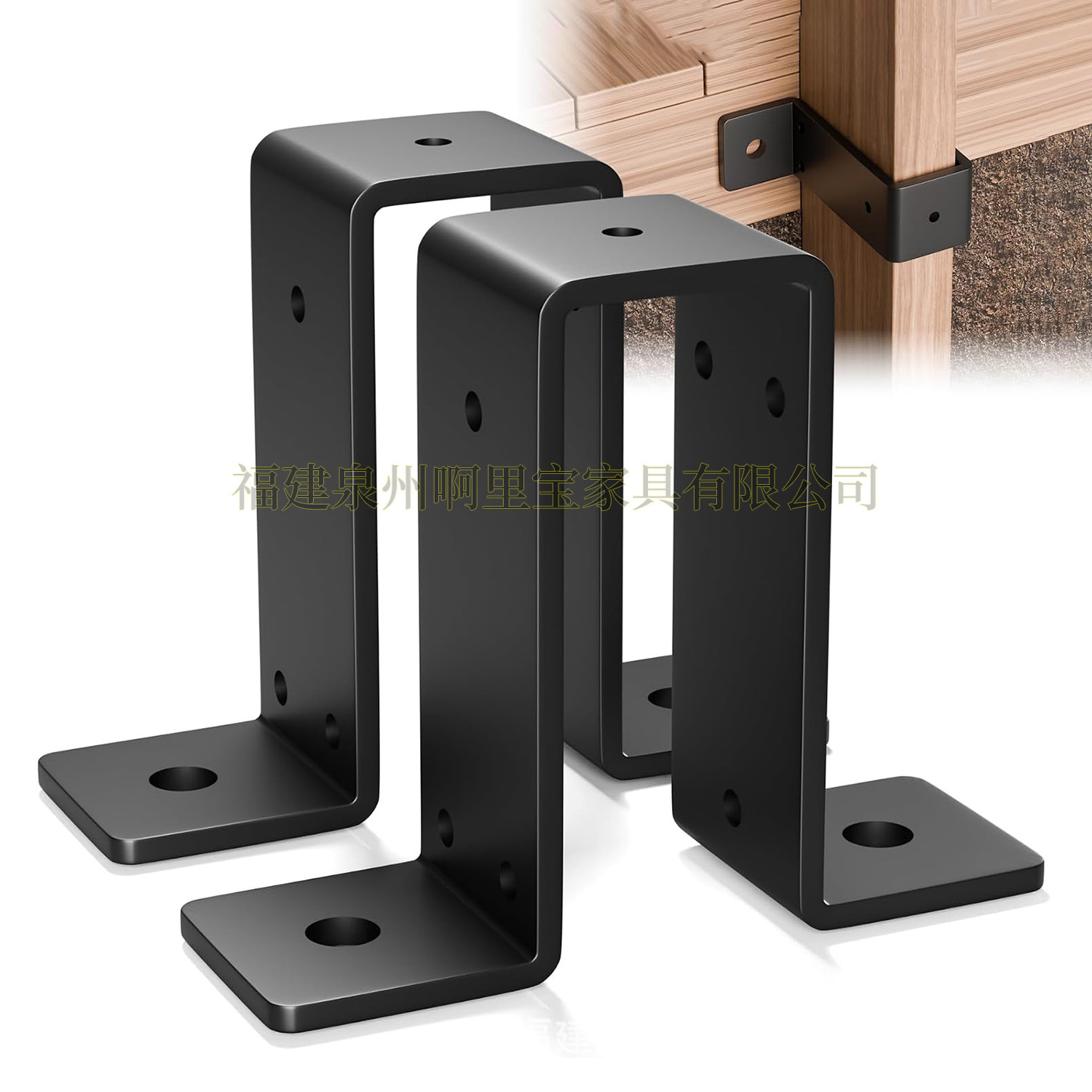 Soporte de Fijación para Vigas de Madera, Fijación con Tornillos, para Pabellón y Valla de Terraza