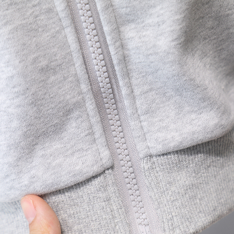 7843 Traje de primavera y otoño para niños 2025 Chaqueta de suéter casual con capucha para niños de nuevo estilo