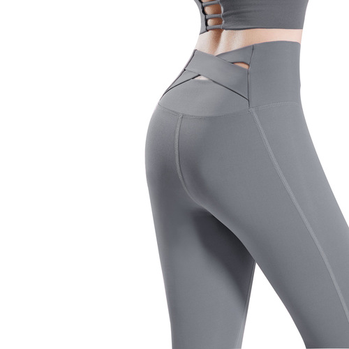 2026 new style yoga pants for women, high waist, nudity, spring and autumn, hip lifting, high elastic, tight sports, hollow out fitness pants, worn outside