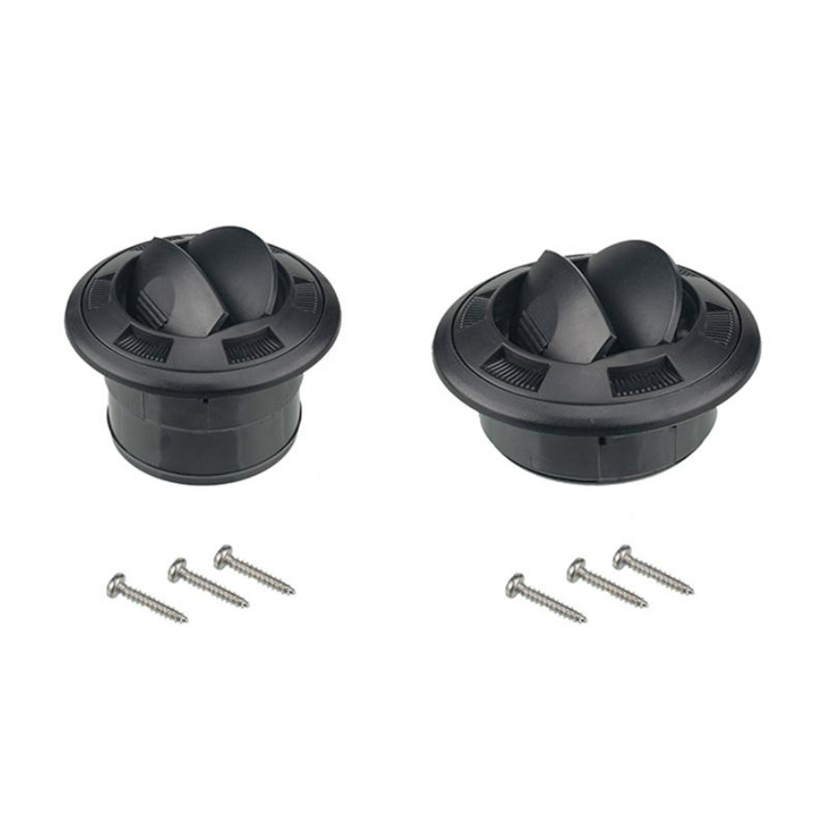 跨境直销-房车大巴空调出风口 黑色圆形出风口配固定螺丝