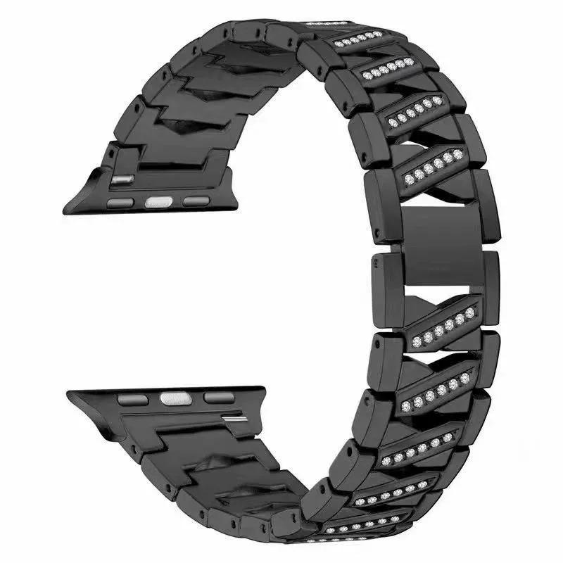 Подходит для Apple iWatch 8 Sanzhu X -характер Drilling Ribbon Apple Watch765432SE Латунный сплав стальной пояс