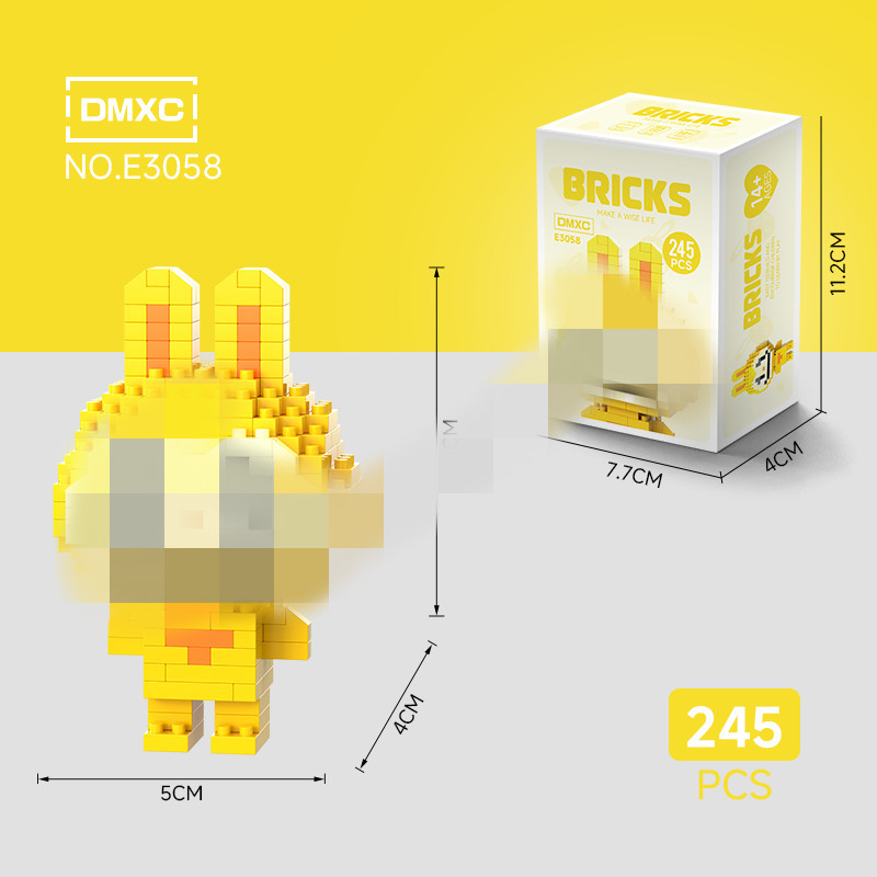 Modelo de Bloques de Construcción en Miniatura de Plástico DIY