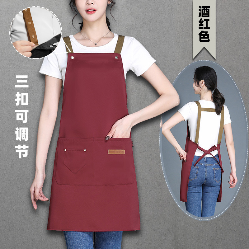 調節可能なエプロンロゴ印字スーパー果物従業員服飲食ミルクティー店作業服防水通気性|undefined