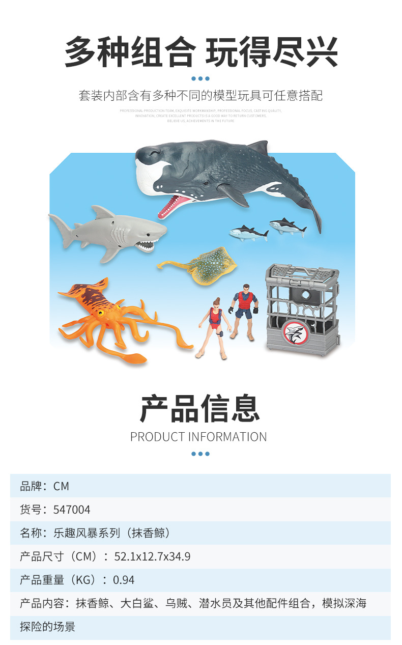 Fun Storm Deep Sea Biology Series Sperm Whale King Octopus