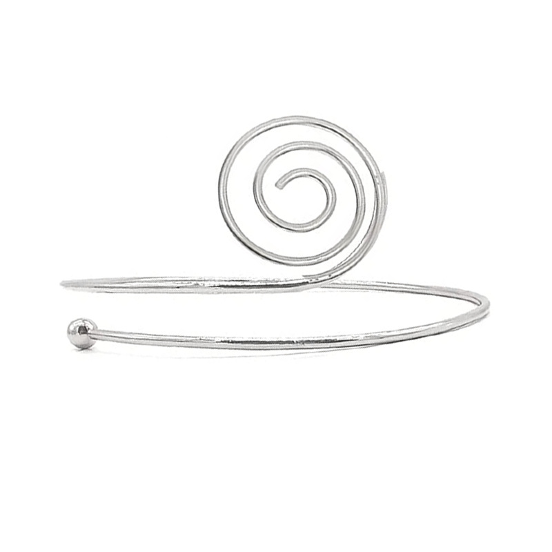 Fashion New Armband Wholesale Simple Spiral Opening Metal Temperament Bracelet display picture 6