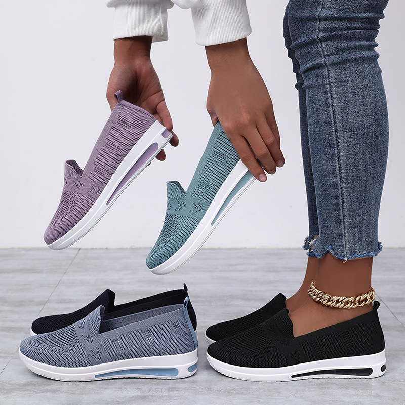 Zapatos de primavera de mujer, zapatos de mujer transfronterizos de un pie, zapatos casuales, zapatos de madre superficiales, zapatos de suela suave, zapatos transpirables