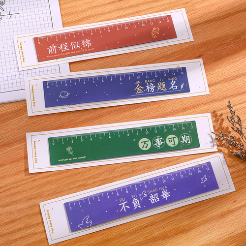 Live up to your youth with inspirational text ruler 15cm creative magnetic soft ruler special scale for student painting