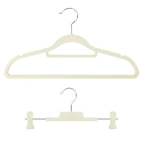 Liquid Silicone Skin-feeling Plastic Hanger Pants Rack Skirt Clip Storage suit Non-slip Traceless Space-saving