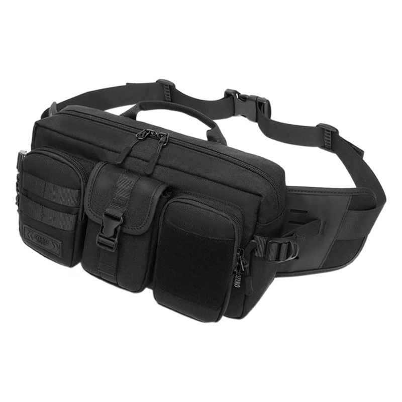 Ozuko Tactical Waist Bag Chest Bag Large Capacity Water-Resistant Webbing External Hanging Bag for Men Outdoor Cycling Sports Shoulder Bag