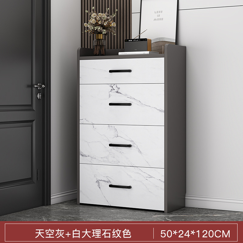 Gabinete de zapatos de flip-top puerta doméstica lujo ligero ultra-delgado gabinete de puerta de entrada 2025 explosión de gran capacidad de almacenamiento pequeño estante de zapatos estrechos
