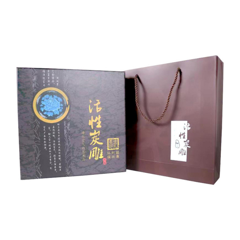 创新活性炭雕 圆盘礼盒 商务配套精美包装 大气包装盒 多规格可选
