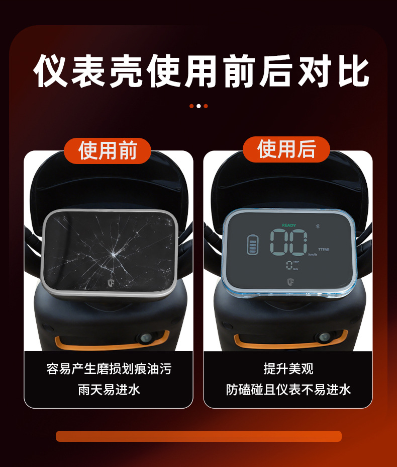 Suitable for Yadi B15/B15-H Electric Vehicle Waterproof Instrument Shell and Central Control Screen Protective Cover Modification Accessories