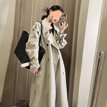 2025廓形中长款时尚英伦风衣外套女春秋翻领感高个子立领大衣