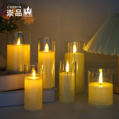 クロスボーダーLED電子キャンドルクリスマス置物台本殺雰囲気灯クリスマス小夜灯リモコンろうそく灯