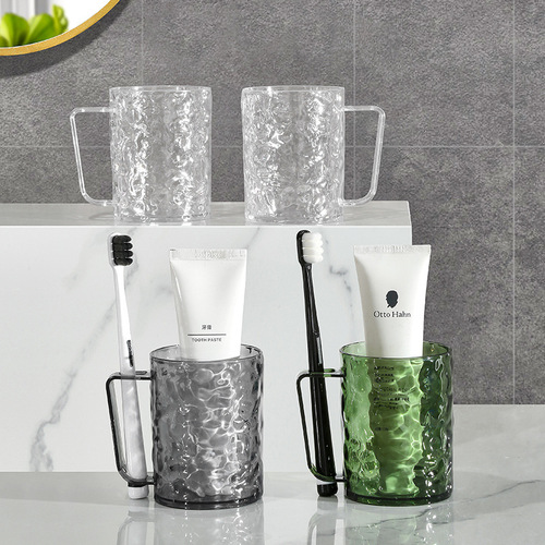 ZT3398 glacier pattern mouthwash cup transparent toothbrush cup light luxury household wash cup children's tooth cup toothpaste toothbrush cup