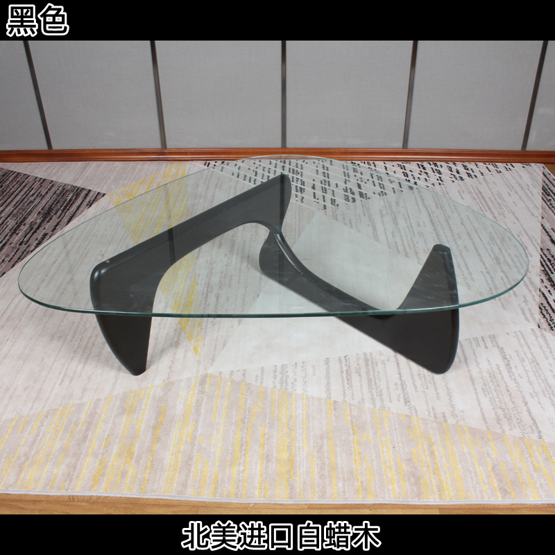 Diseñador Noguchi Yong, mesa de centro de vidrio para sala de estar de lujo, mesa de centro creativa para el hogar de apartamentos pequeños, mesa lateral de sofá de alta gama