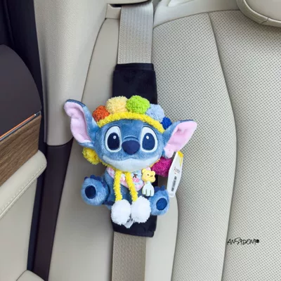 Sürətlər qutusu və əl tormozu başlıqları: Doll Car Seat Belt - shoulder-pads-47-black-plush-genuine-squatting-stitch-sun-pollen-butter-bear-bib