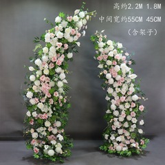 新商品の外国貿易の結婚祝いの道具牛の角の羊の角の門の鉄の芸の完成品の花の芸のアーチの棚の花の屋外の芝生の結婚式