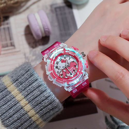 Children's LED Watch for Girls with Illuminating Feature, Cartoon Cute, Waterproof, for Boys, Toy Night Light Electronic Wrist Watch