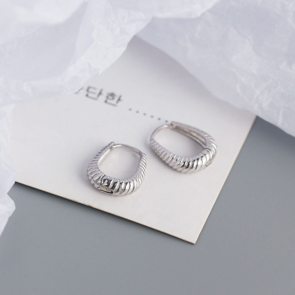 Geometric Fashion 925 Sterling Silver No Inlaid Plating Earrings display picture 7