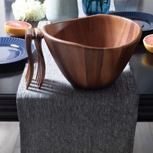 高品质畅销木碗家居装饰相思木沙拉碗实木圆形水果木盘沙拉盘木盆