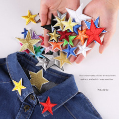 つのクールなコンピュータの刺繍の五芒星の服装の補助材料は丁を補ってバッジを貼って布をアイロンをかけます。