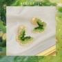 镶锆石渐变森系小清新耳夹
