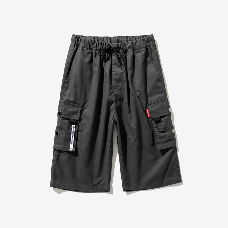 2020 летние новые повседневные шорты, мужские однотонные Молодежные Брюки-Капри, хлопковые повседневные брюки, пляжные брюки больших размеров, толстые