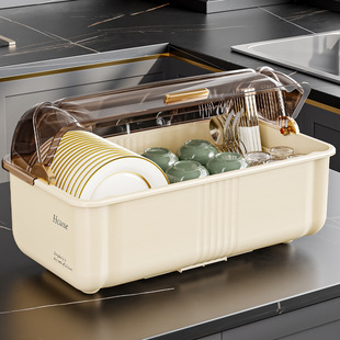 plain fashion bowl and chopsticks storage box household kitchen countertop storage draining cupboard with lid for putting bowls and dishes plate and chopsticks storage rack