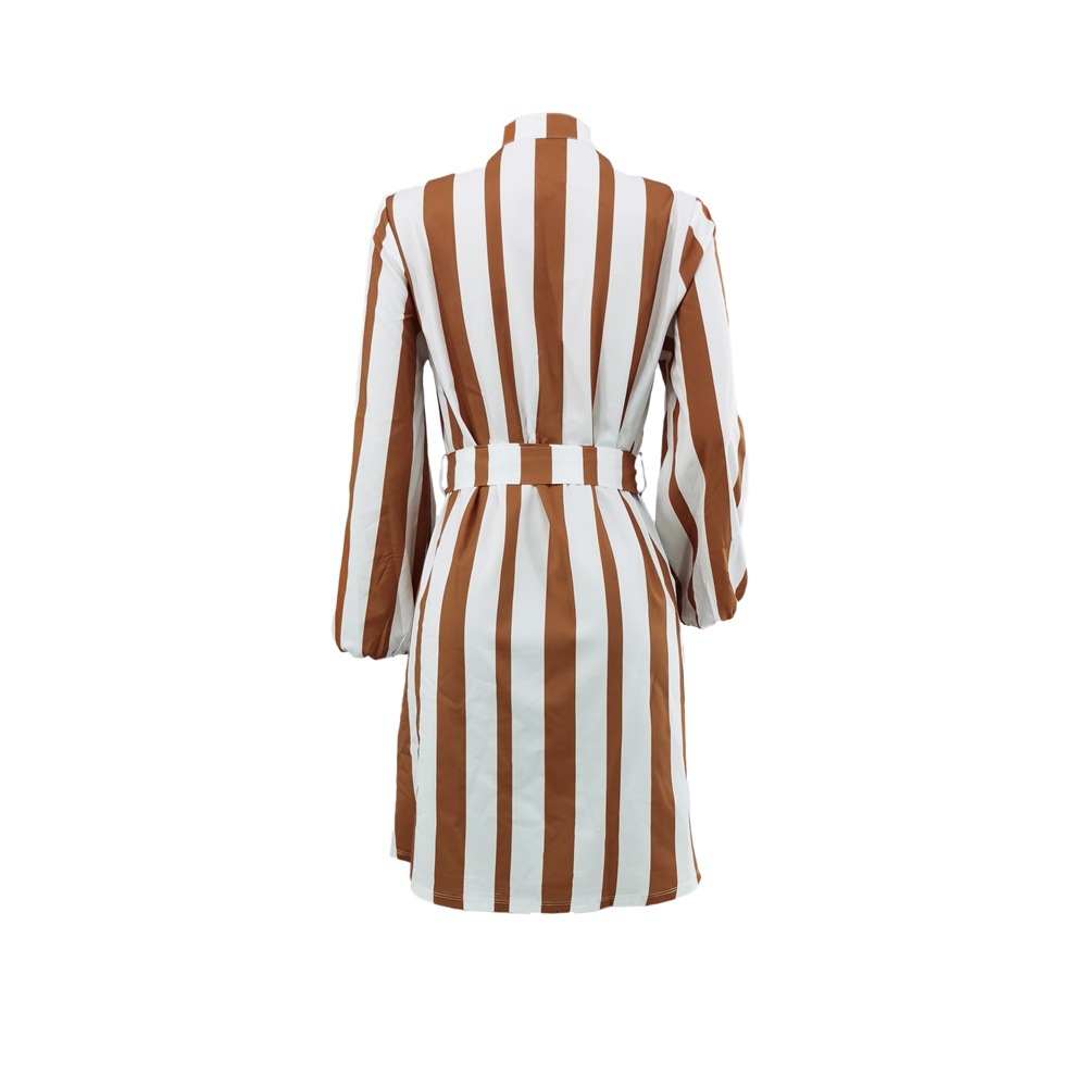 Women Popular Striped Short Dress Casual Women Dress