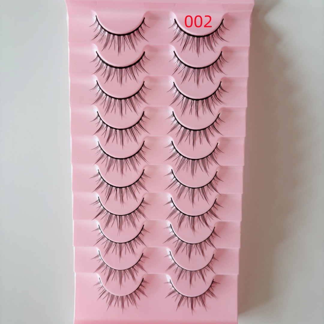 10 pares de sentimientos de la madre de tallo duro cómics Little Devil pestañas postizas Las pestañas postizas de tallo duro pueden soportar pestañas postizas