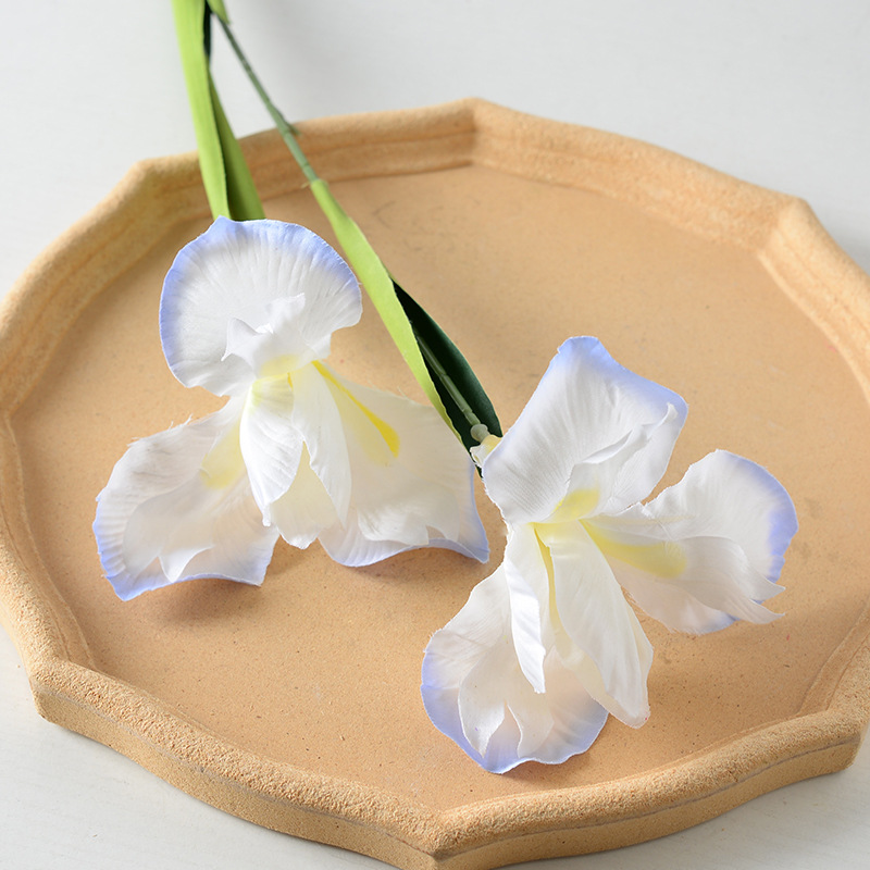 Flores de simulación 2 iris pintura al óleo de flores de boda de Alice flores de seda del salón de la boda props de disparo flores falsas celebridades en línea
