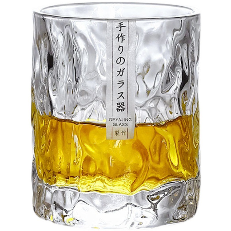 Colección hecha a mano estilo japonés martillado vino extranjero vidrio whisky vino vidrio hogar glaciar cerveza vidrio congelado taza de vidrio