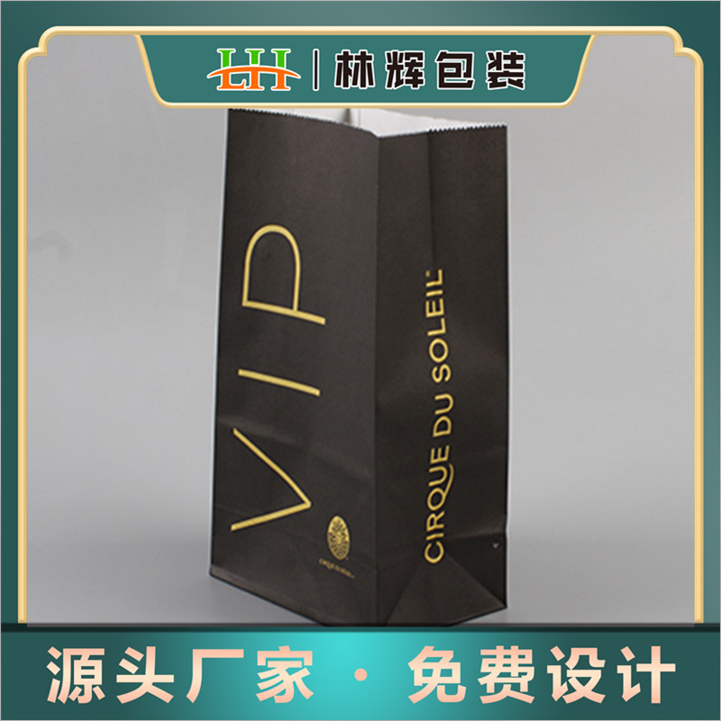 厂家满版印刷无接缝方底礼品打包创意袋 面包甜点外卖直底纸袋