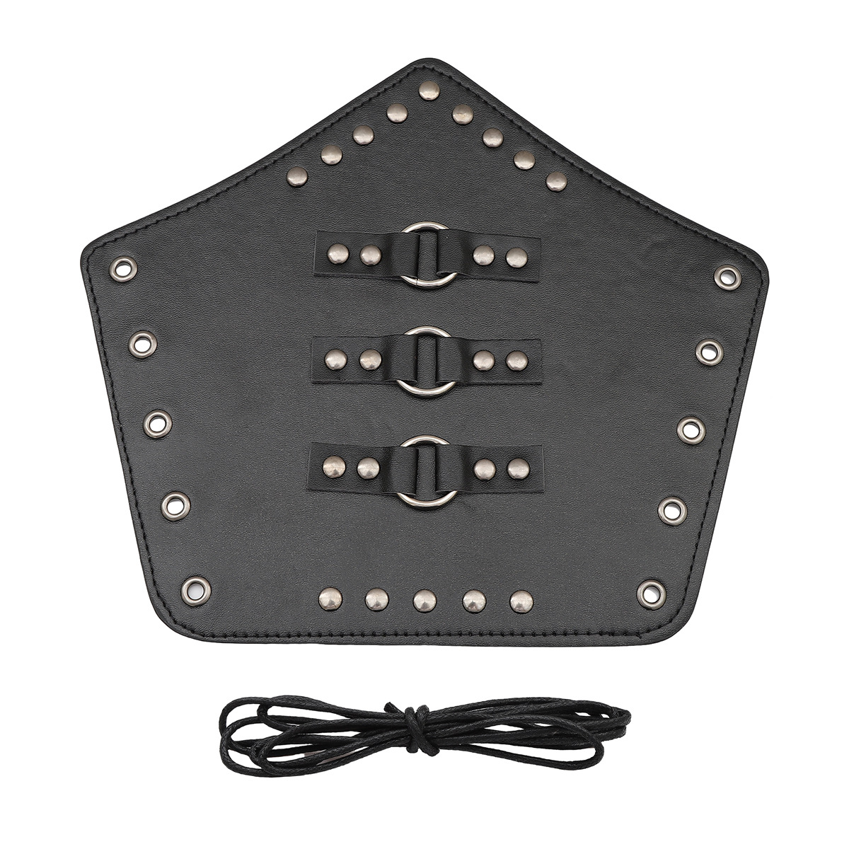 Pulseras exageradas de gran venta de Temu, pulseras con remaches de PU de estilo medieval, protectores de brazos de ciclismo con cuerda encerada personalizada, accesorios de COSPIAY