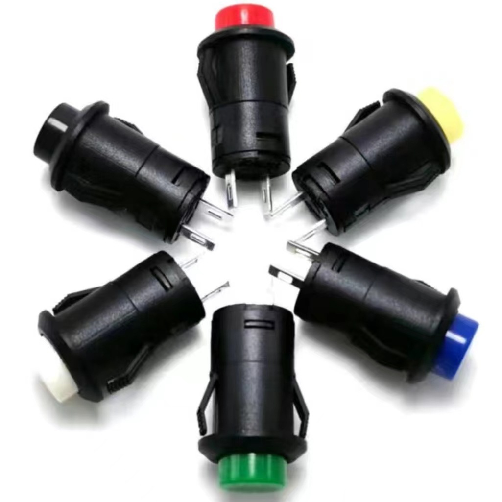 开孔12mm圆形带自锁卡式按钮开关DS-425卡式无锁按钮开关DS-427